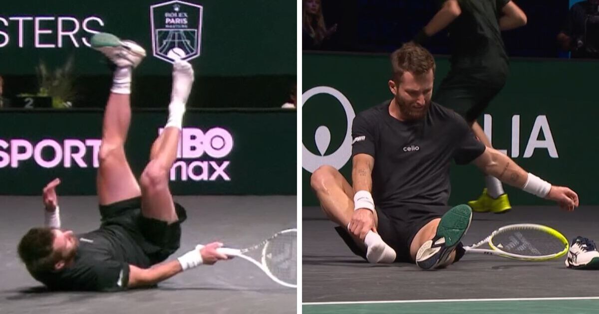 Paris Masters star loses shoe and falls to the ground at crucial moment in grudge match | Tennis | Sport