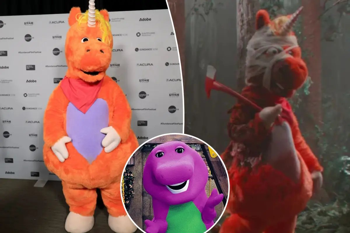 Deranged Sundance horror film ‘Buddy’ has a Barney-like creature go on a kid-killing rampage