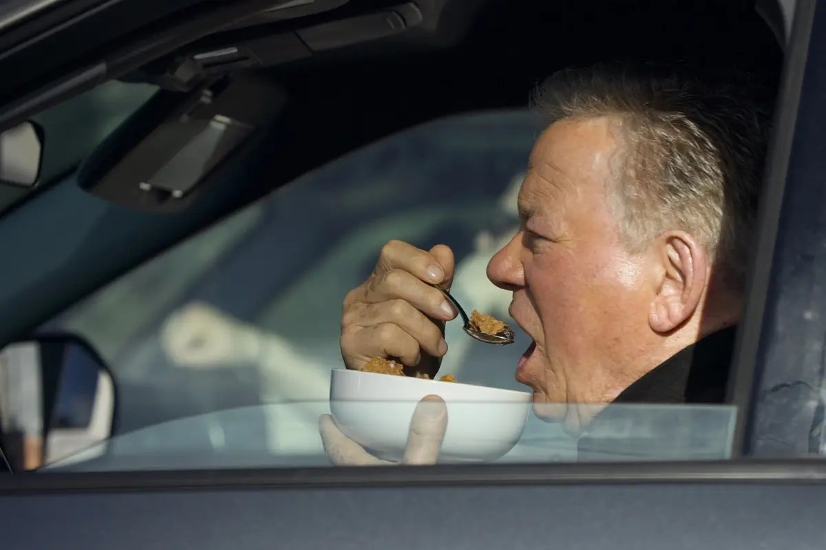 William Shatner’s head-turning cereal photo tied to Super Bowl commercial
