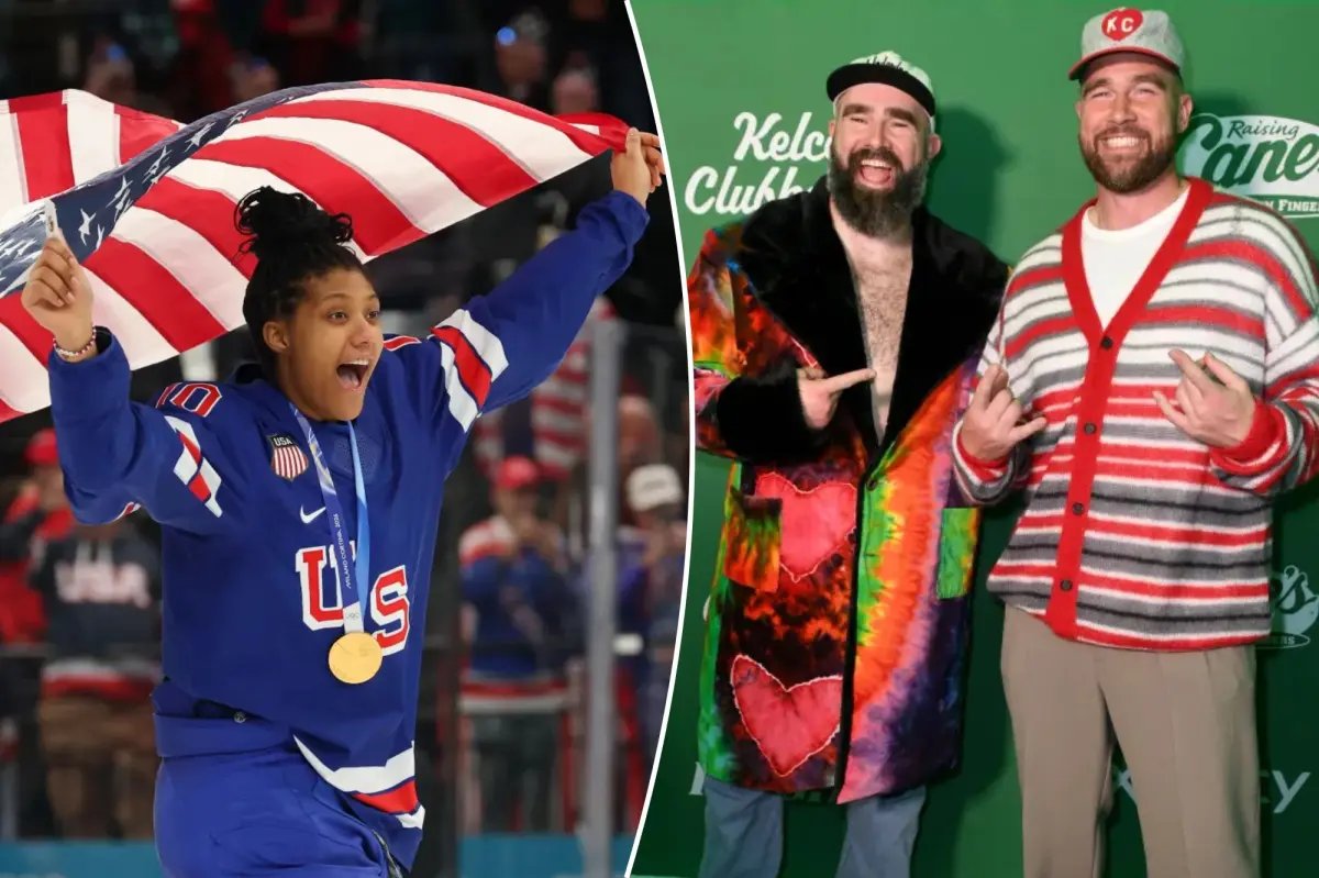 How the Kelce brothers helped historic US Women’s Hockey champion Laila Edwards 