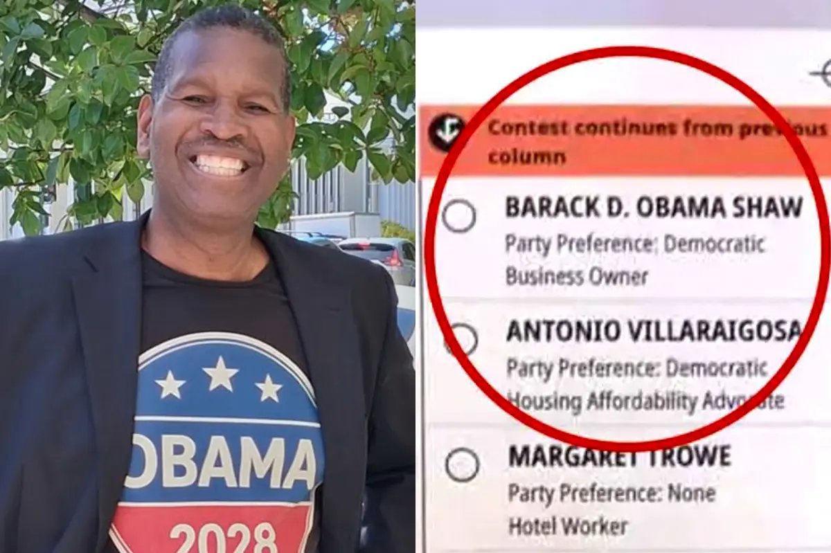 California governor candidate Barack D. Obama Shaw runs for president